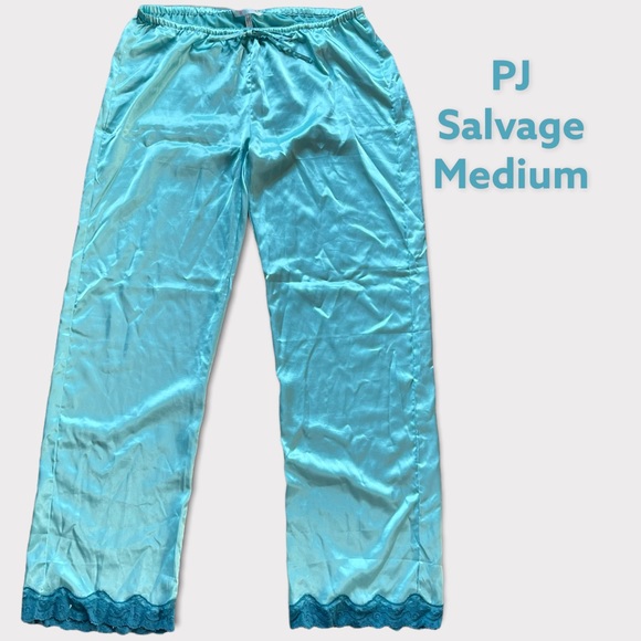 PJ Salvage Intimates & Sleepwear Pj Salvage Blue Drawstring Silky